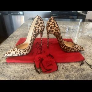 Christian Louboutin Leopard Print Pigalle Follies 100mm Pumps - Brown/Black